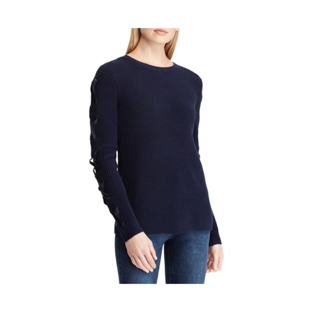 💕Anthropologie💕 Sanctuary Lace Up Sleeve Sweater Black